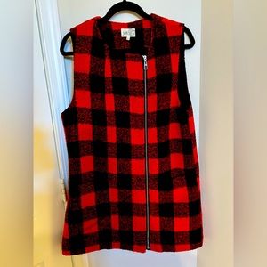 Long, Buffalo Plaid Vest
